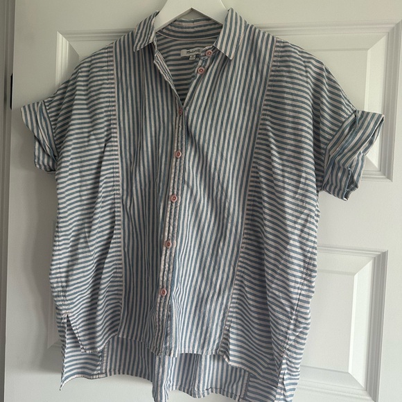 Madewell Lakeline Button-Up Shirt in Stripe-Play - Picture 7 of 11